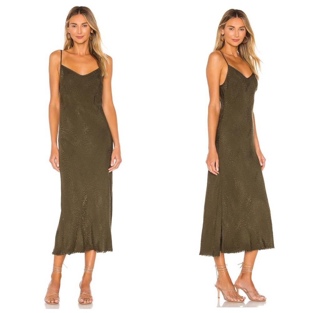 Nation LTD | Sofia Bias Cut Slip Dress in Commander